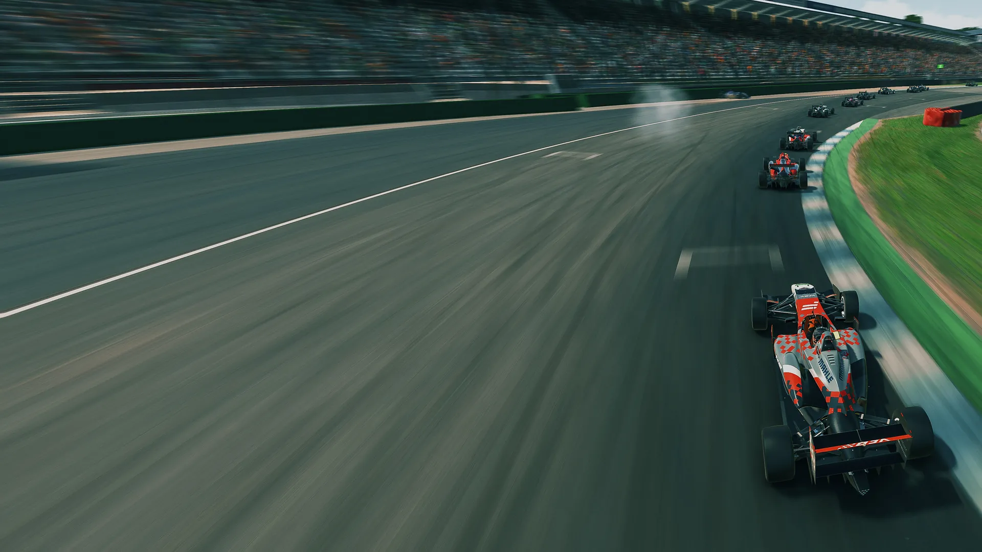 Dallara F3 cars racing in VCO ProSIM Series on iRacing in 2021.