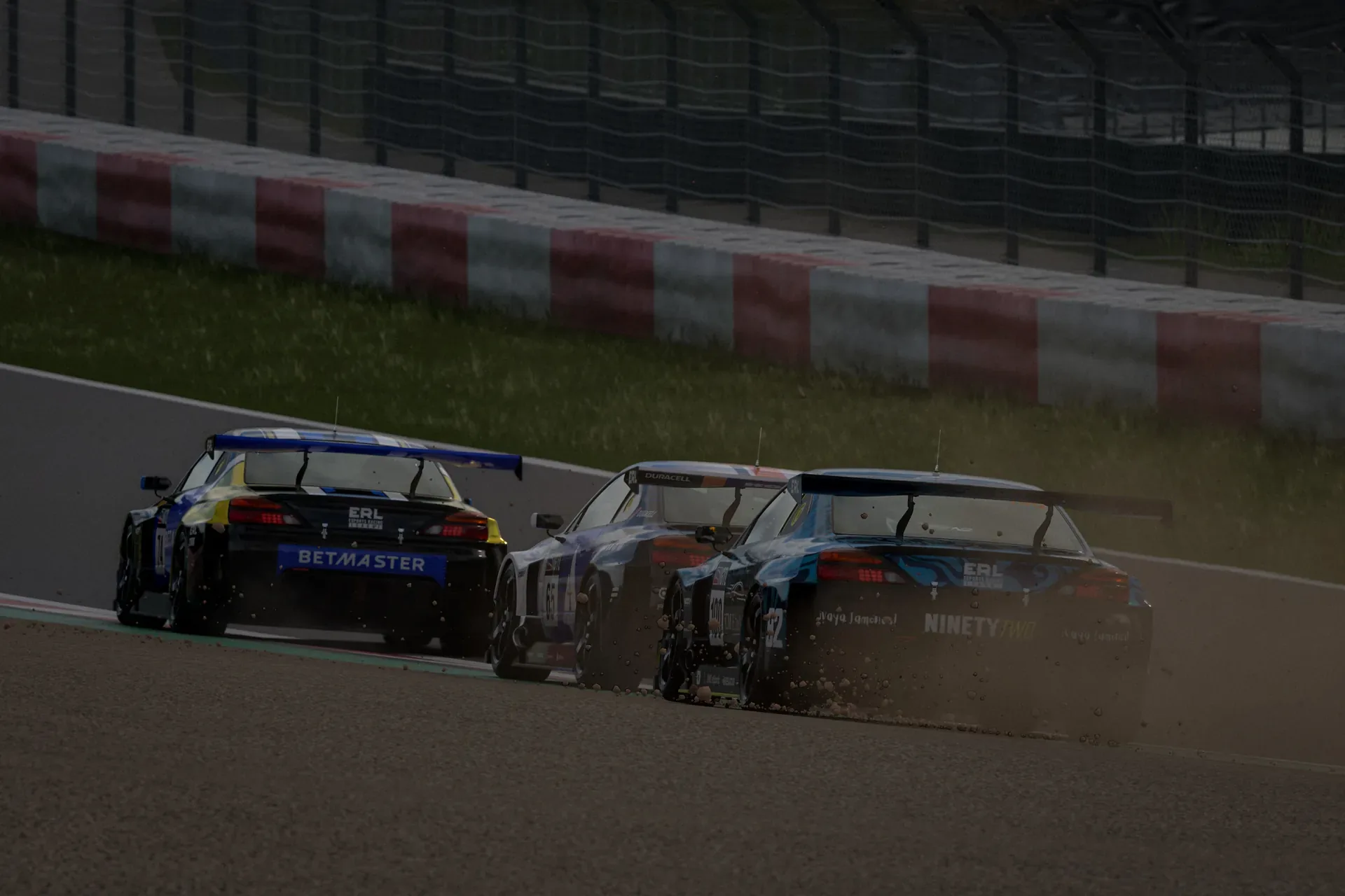 GT3 cars competing at the 2026 Esports Racing League Gran Turismo 7 round.